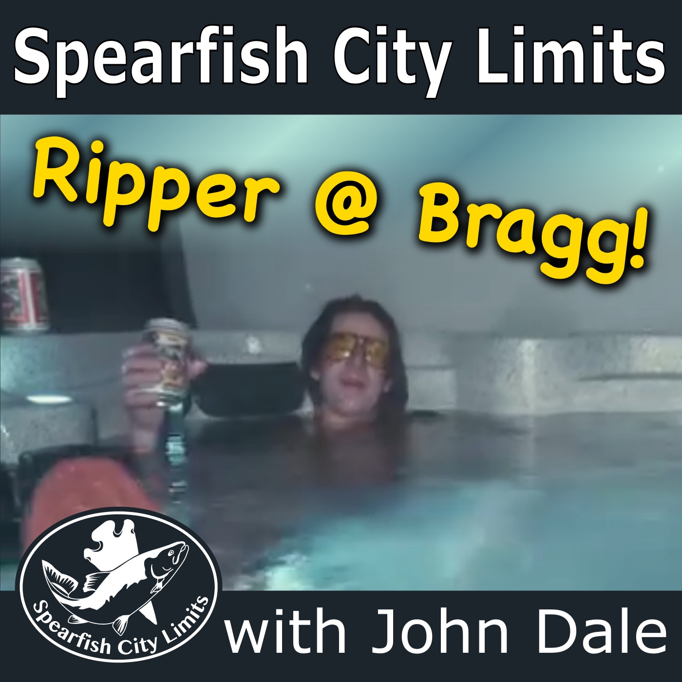 SCL: There's a Ripper at Bragg SCL show art with a man drinking in a hot tub