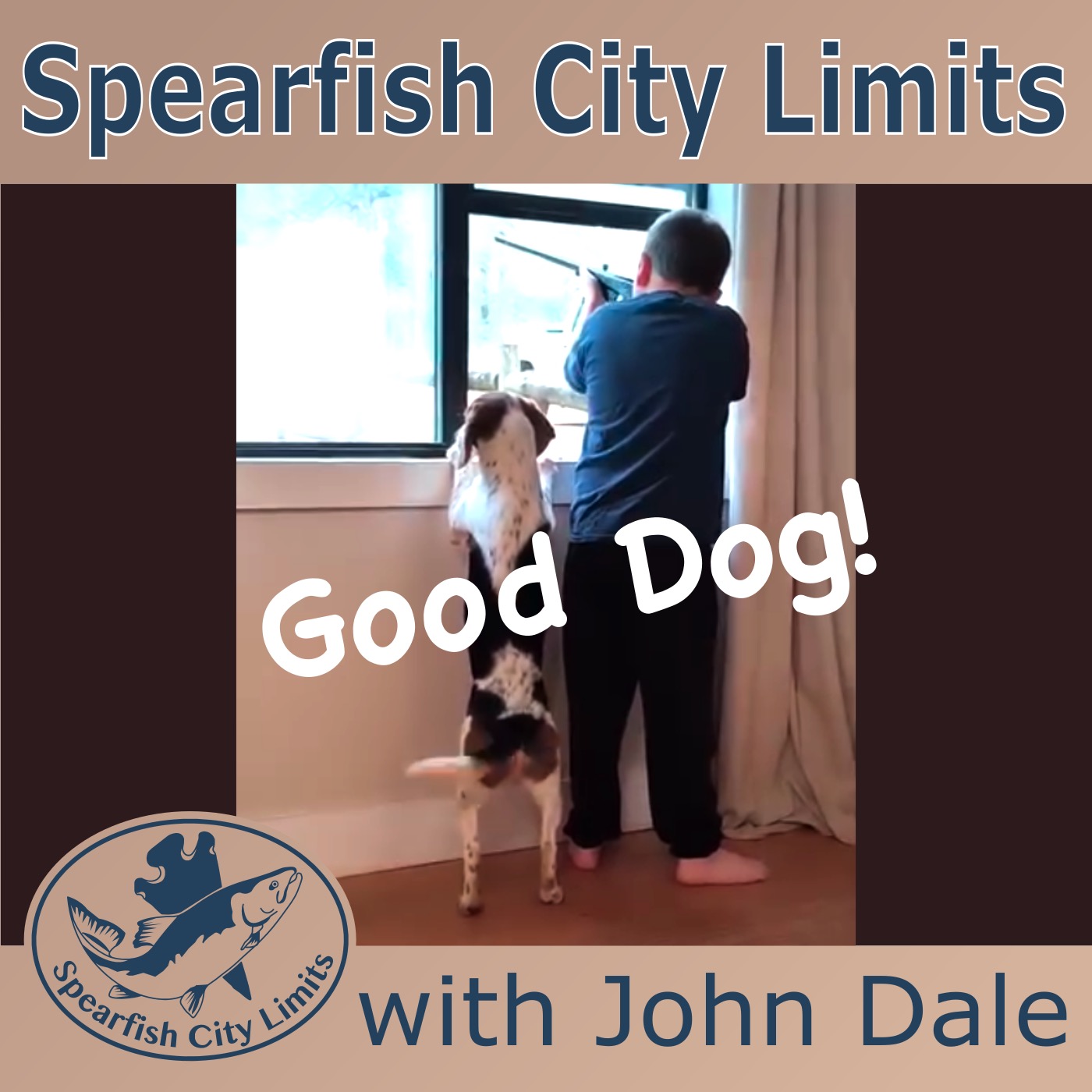 SCL show art SCL show art- with a boy shooting a bb gun out the window with his puppy next to him wagging his tail
